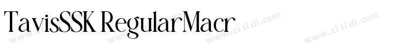 TavisSSK RegularMacr字体转换